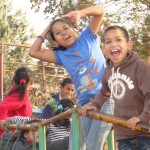 Et af få legestativer i Nepal